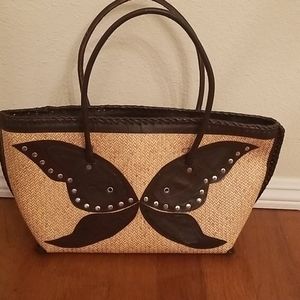 Bali woven beach tote
